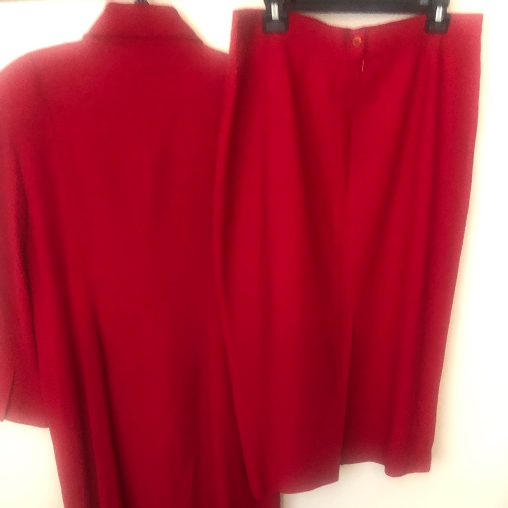 Michael Max Two Piece Red Walking Jacket And Skir… - image 4